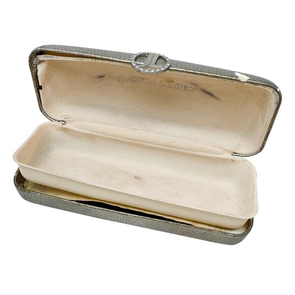 Judith Leiber vintage black red rhinestone Kabuki mask sunglasses w/ case - Picture 10 of 11